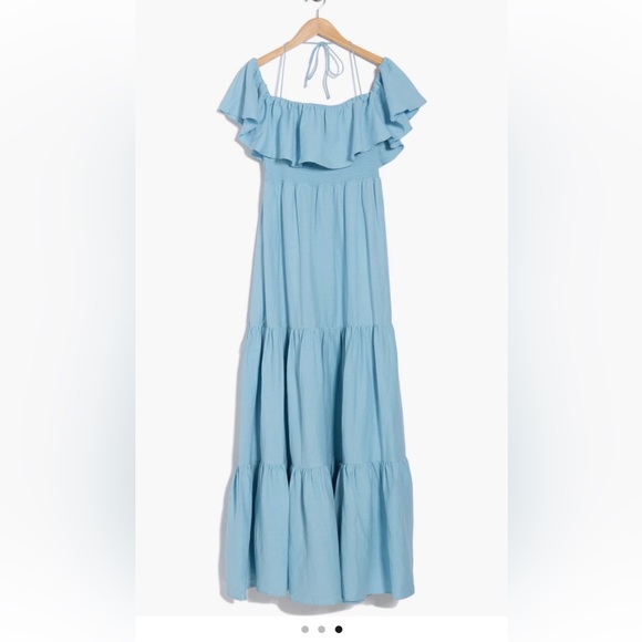 Alice + Olivia Sky Blue Ruffle Maxi Dress - Picture 3 of 3
